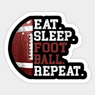 Football Player Eat Sleep Sticker